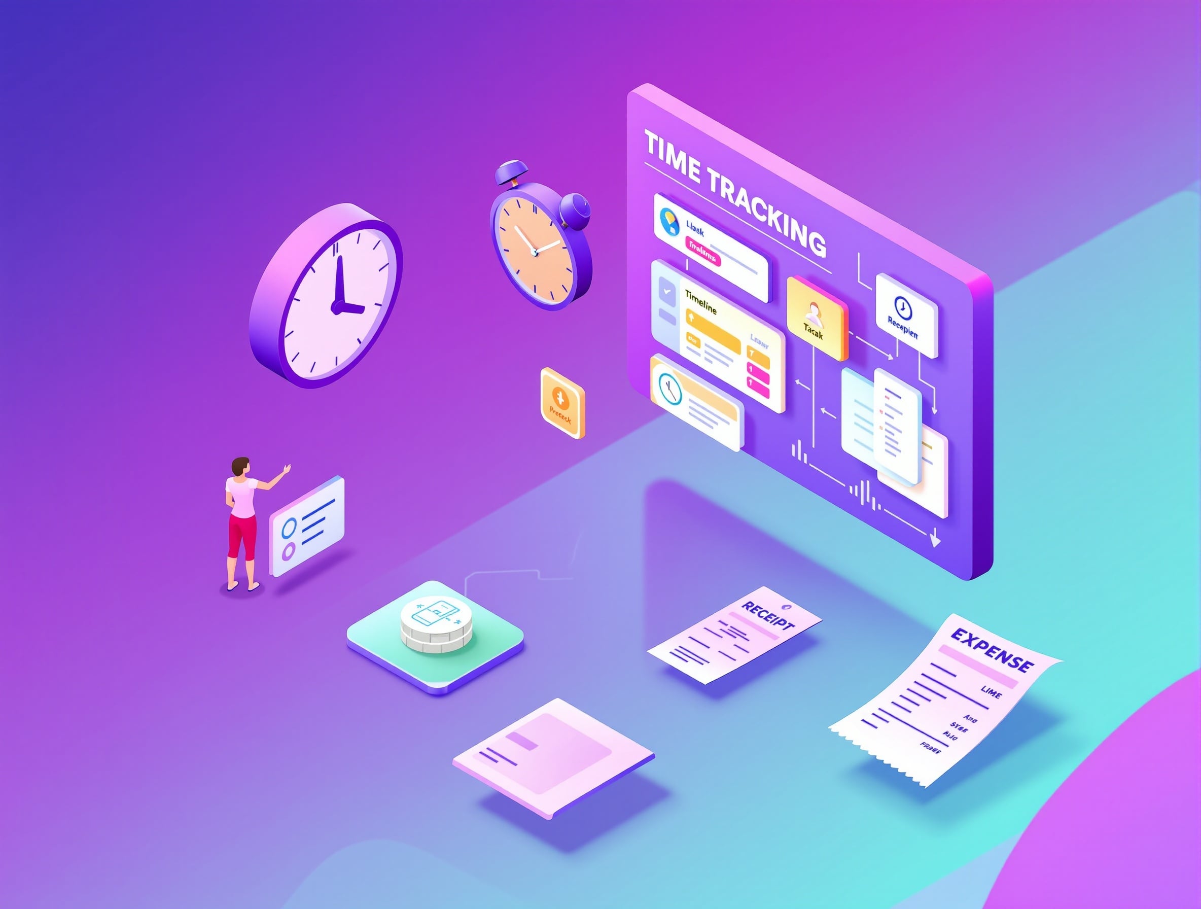 Time tracking and expense management for engineering projects